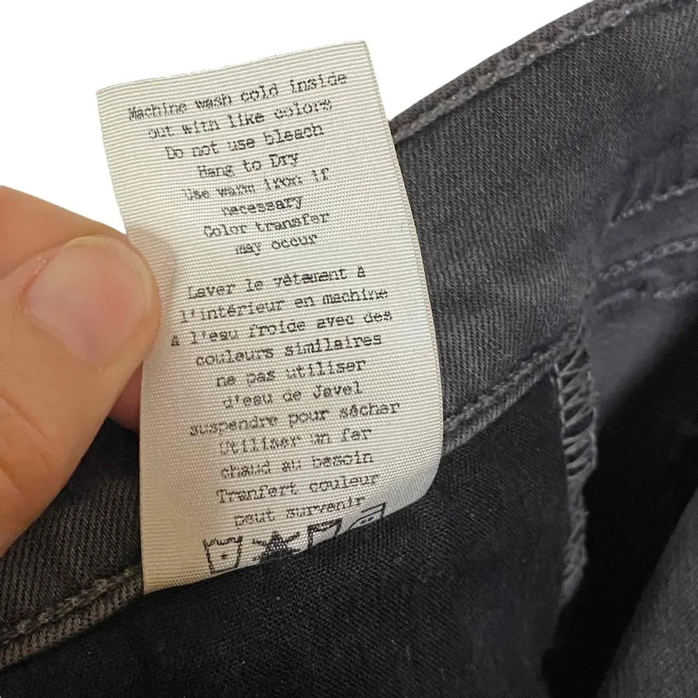 Rag & Bone Womens Gray Moto‎ Skinny Jeans with Zippered Legs & Pockets Size 29